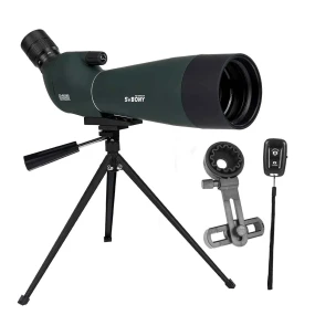 Svbony SV28 25-75x70 Spotting Scope Black with Desktop Tripod for Mobile Photography