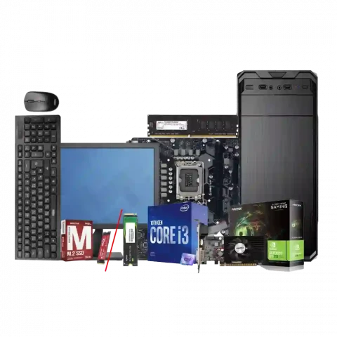 Best Budget PC with 10100F CPU, Biostar H510MP, 1GB DDR3  GPU,  8 GB DDR4 RAM &  18.5 Inch LED Monitor